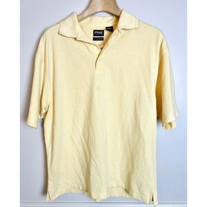 Ping Collection Polo Shirt Mens Large Yellow Dry Fiber Dynamics Golf Cotton